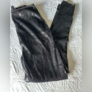 Black sequins leggings